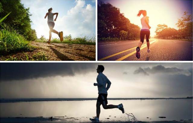 Люди бегают